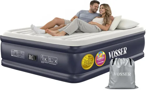 Miniatura 10 de VOSSER Colchón de Aire Twin XL con Bomba Incorporada Elevado, 80" de Largo, Colchón Inflable Mejorado de 18", Colchón Auto Inflable que se Infla