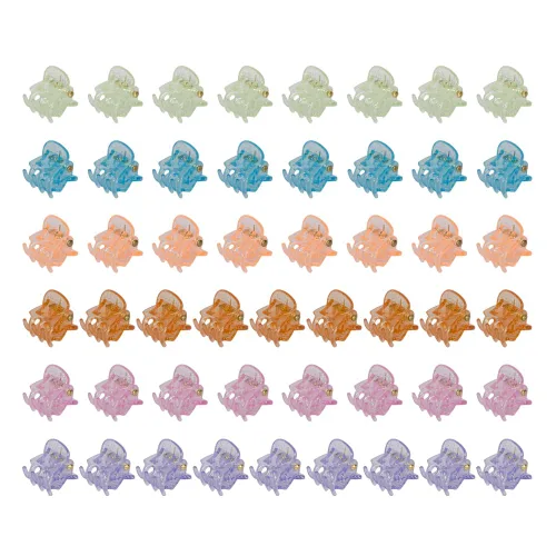 Miniatura 6 de 50 pinzas para el cabello, pinzas multifunción de agarre fuerte para el cabello, color gelatina Color Jelly