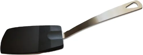 Norpro Mini espátula de nailon flexible de acero inoxidable 18/10 resistente al calor (1 paquete, negro)