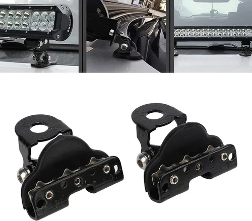 Miniatura 2 de Soporte de montaje de luz LED para capó del motor, 2 piezas, soporte de montaje de barra de luz LED, capó ajustable, abrazadera de montaje de luz