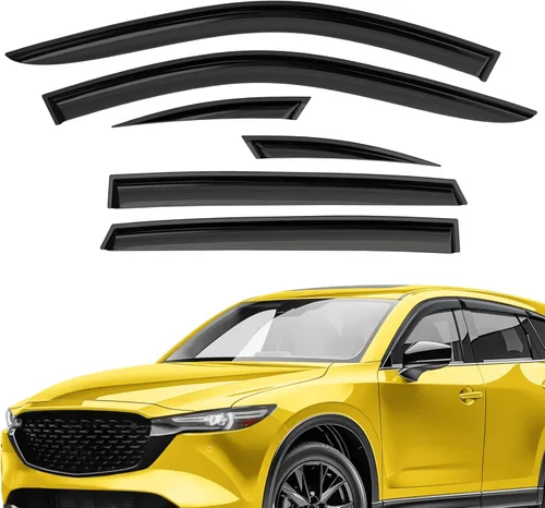 Deflectores de ventana extra duraderos, viseras de ventana con cinta adhesiva, protectores de lluvia para Mazda CX-5 2017-2026, viseras solares,