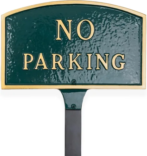 Miniatura 12 de Montague Metal Products SP-8sm-BG Placa de declaración de arco sin estacionamiento, pequeña, negra y dorada Negro/Oro