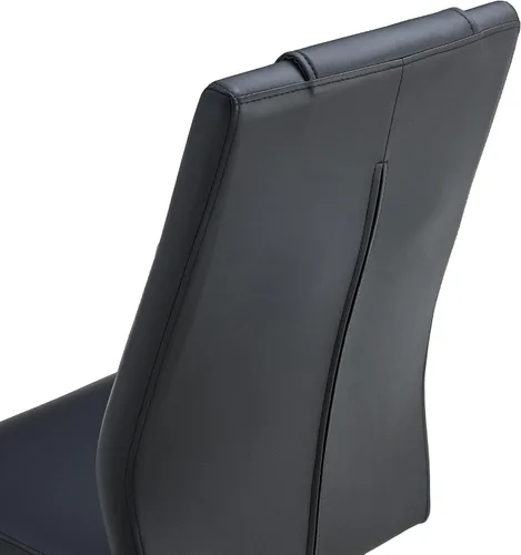 Miniatura 8 de Sillas De Comedor - Juego de 4 sillas de comedor modernas para cocina, con asiento tapizado de piel sintética, patas de metal con respaldo alto
