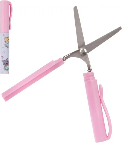 Miniatura 22 de Mini Pen Tijeras portátiles de seguridad de viaje – Gatito de jardín, gatito juguetón y cachorro de chef – 1 par cada uno