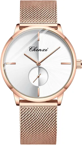 Miniatura 2 de MASTOP Couple Watches Men and Women Pair Quartz Watches Casual Stainless Steel Mesh Strap Fashion Watches