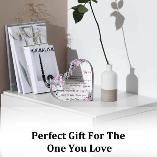 Miniatura 6 de Regalo de agradecimiento para mujeres, regalos de hermana, regalo de amistad, recuerdo de acrílico para mujeres, hermana, mejores amigos, regalo