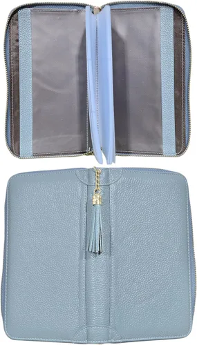 Miniatura 5 de Easyoulife - Monedero de cuero con cremallera, billetera portatarjetas para mujer, bloqueo RFID