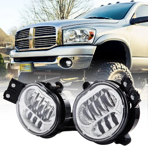 Miniatura 9 de BICYACO Luz antiniebla LED con DRL compatible con Dodge Ram 1500 2002-2008 Dodge Ram 2500/3500 Pickup Truck 2003 2004 2005 2006 2007 2008 2009-1 par