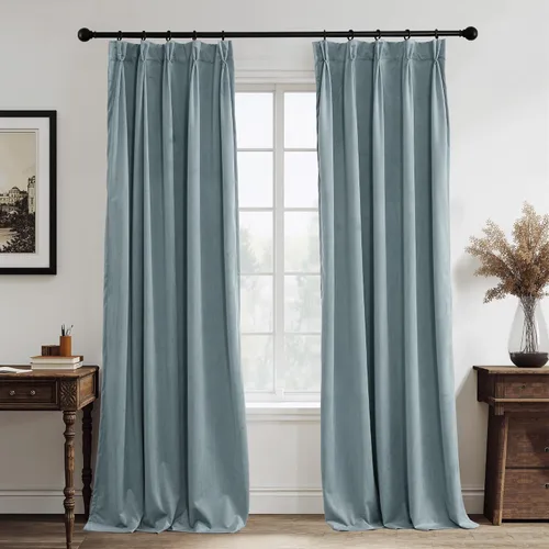 Miniatura 18 de RYB HOME Cortinas plegadas en pinza beige, cortinas suaves con aislamiento térmico y reducción de ruido para bloquear la luz para sala de estar