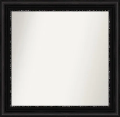 Miniatura 378 de Amanti Art Espejo personalizado, espejo de baño negro puente, espejo de pared o espejo de tocador de baño sobre el fregadero (26 x 26 pulgadas)