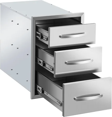 Miniatura 10 de Cajones de cocina para exteriores de 18 pulgadas de ancho x 24 pulgadas de alto x 23 pulgadas de profundidad, cajones de barbacoa de acceso