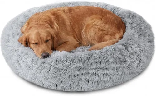 Miniatura 29 de JOLLYVOGUE Cama Calmante para Perros Pequeños - Cama para Perros Pequeños en Forma de Dona Lavable de 23 Pulgadas para Gatitos y Cachorros, Camas