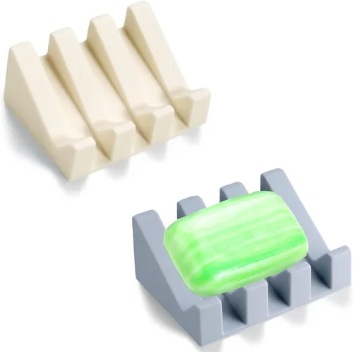 Miniatura 11 de Jabonera, soporte para pastilla de jabón para ducha, para baño, cocina, bañera, fácil de limpiar, mantiene el jabón seco, extiende la vida del jabón