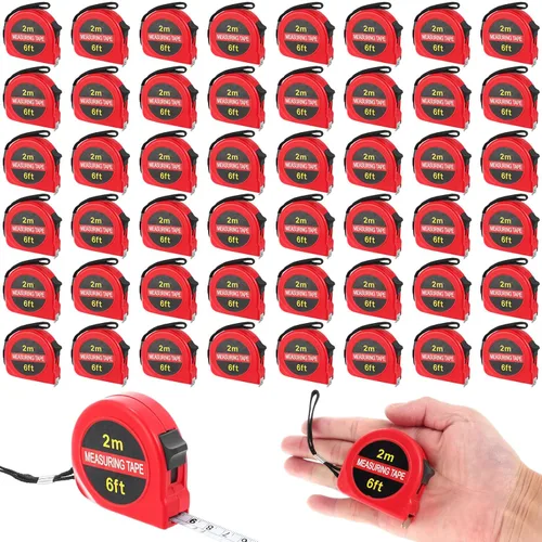 Miniatura 8 de Copkim 50 Piezas de 6 Pies de Cinta Métrica Mini Retráctil a Granel Cinta de Medición Pequeña Tamaño de Bolsillo Herramienta de Medición