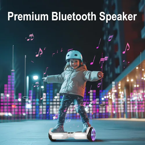 Miniatura 2 de Scooter, luces LED Bluetooth y Corlorful, potencia de rango de 7.5 mph y millas por motor dual de 250 W, regalos para niños y adultos, niñas y niños
