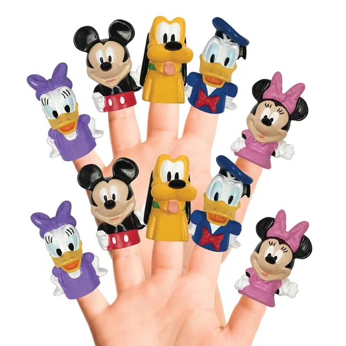 Disney Mickey Mouse & Friends - Juego de marionetas de dedo de 10 piezas, recuerdos de fiesta, juego educativo, juguetes de baño y piscina, juegos