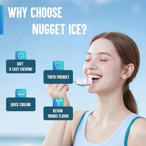 Miniatura 3 de inoviva Nugget Ice Maker - Máquina de hielo de pellets masticables suaves de 40 libras/24 horas con autolimpieza, máquina de hielo sónico