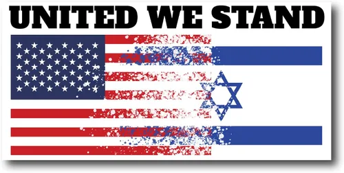Miniatura 2 de United We Stand USA - Adhesivo con la bandera de Israel con adhesivo de bandera de Israel, varios tamaños