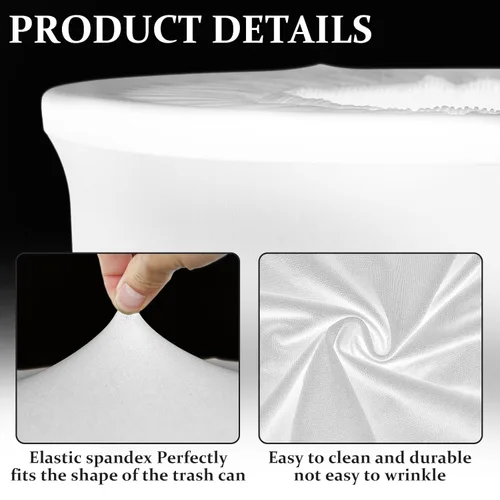 Miniatura 3 de Tanlade 2 piezas de 32 galones de elastano para basureros elásticos de 32 galones, cubiertas de elastano para cubos de basura para interiores
