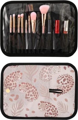 Miniatura 2 de Western Desert Cowboys - Neceser de viaje para cosméticos y brochas de maquillaje, organizador de accesorios resistentes al agua para mujer, 3 A1
