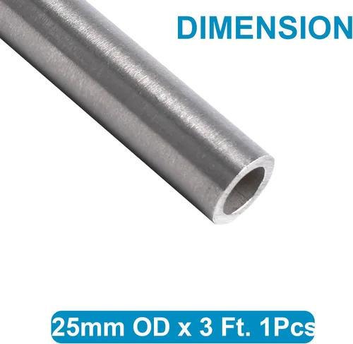 Miniatura 3 de Vigorous Tubo de acero inoxidable 304 de 0.984 in de diámetro exterior x 3 pies, tubo de acero inoxidable sin costuras, tubo de metal redondo