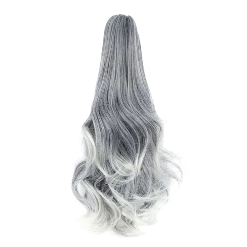 Miniatura 16 de Extensión de cola de caballo con clip de garra, extensiones de cabello ondulado de 18 pulgadas, cola de caballo larga para mujer, extensiones