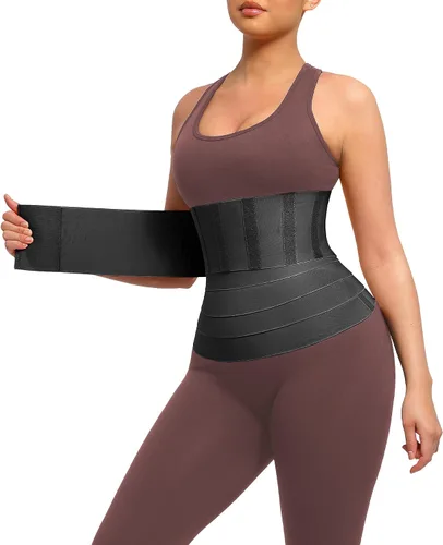 FeelinGirl Entrenador de cintura para mujer, vendaje de agarre para abdomen, talla grande, reductor de cintura para gimnasio, deporte