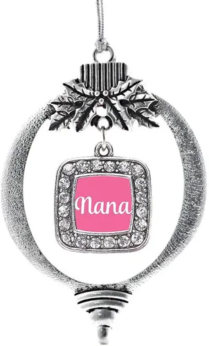 Miniatura 136 de Inspired Silver - Nana púrpura - Adorno de Navidad plateado - Adorno cuadrado para árbol de Navidad con circonita cúbica - Decoración colgante