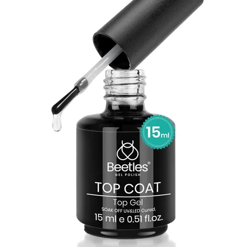 Miniatura 24 de Beetles 3 piezas de 15 ml de esmalte de uñas en gel, capa superior, base y juego de eliminación líquida de látex, sin necesidad de limpiar, capa