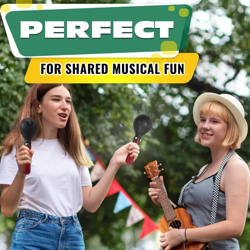 Miniatura 7 de 2 piezas de maracas para adultos – Instrumento de percusión duradero de 10.2 pulgadas, bueno para música mexicana, fiestas y actuaciones