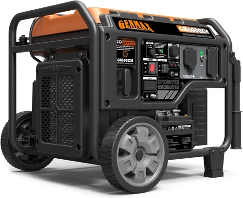 Miniatura 10 de GENMAX Generador inversor portátil de marco abierto de 4000 W, motor de 223 cc, con salida de RV de 30 A, potencia limpia (<5% THD) para campamento