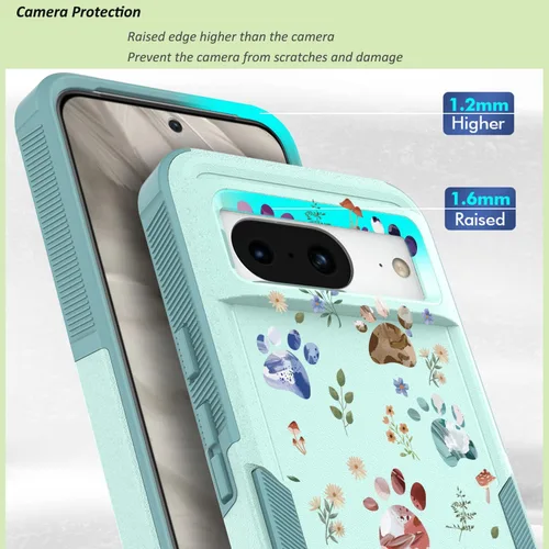 Miniatura 3 de Funda para Google Pixel 8 5G: lindo diseño floral de flores para niñas y mujeres, delgada y suave TPU parachoques silicona funda para teléfono