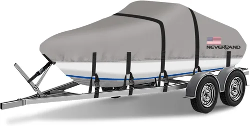 Miniatura 11 de NEVERLAND Funda para Barco Remolcable Impermeable de Servicio Pesado Lona de Poliéster de Grado Marino se Adapta a Forma de V/Casco en V y Tri-Casco