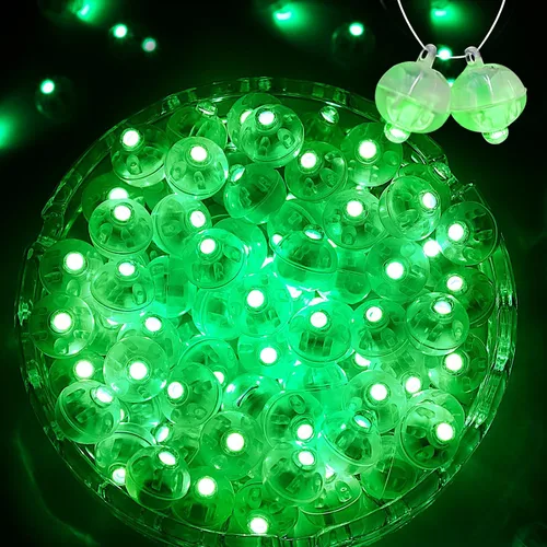 Miniatura 8 de 50 mini luces LED, globos de luz LED para decoraciones de fiesta, luces de fiesta de neón para linterna de papel, huevos de Pascua, fiesta de Rojo