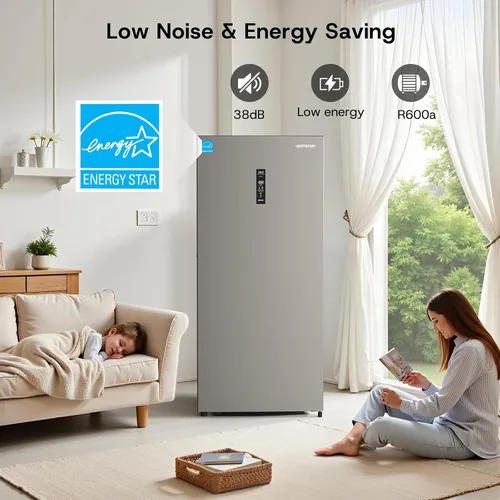 Miniatura 6 de Upstreman Congelador vertical de 14.0 pies cúbicos, congelador convertible con control electrónico inteligente, sin escarcha, Energy Star