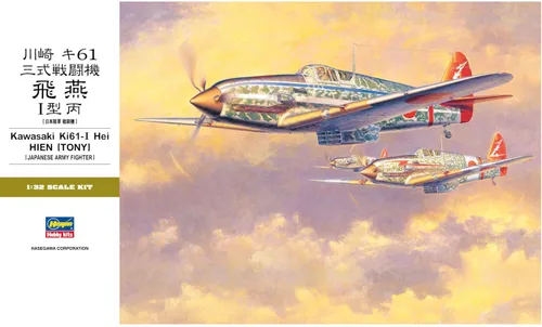 Miniatura 3 de Faller Hasegawa 1:32 Escala Kawasaki KI61-I HEI Hien Tony Modelo Kit