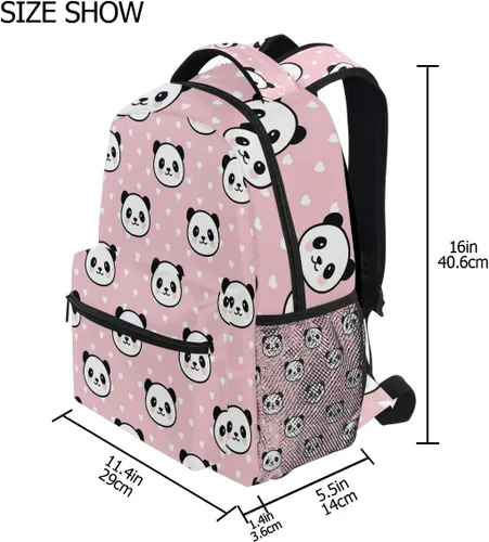 Miniatura 21 de ATTX Linda mochila con diseño de panda para niños y niñas, Panda-h, Ciclismo