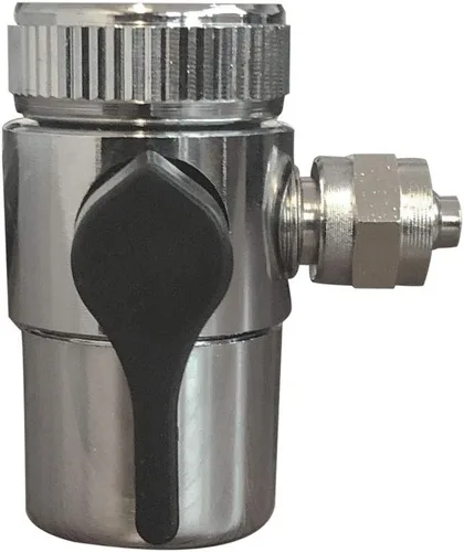 Miniatura 7 de Grifo de cocina de 2 vías Válvula desviadora de ósmosis inversa/divisor con rosca hembra M22 (≈22 mm) y salida de tubo de RO de 1/4 OD para filtro