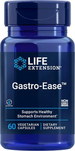 Life Extension Gastro-Ease™, L-carnosina de zinc, probióticos Pylopass™ Lactobacillus reuteri, suplemento de digestión, salud intestinal, comodidad