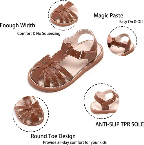Miniatura 5 de Kiderence Toddler Girls Sandals Little Girls Kids Summer Shoes Toddler Sandals
