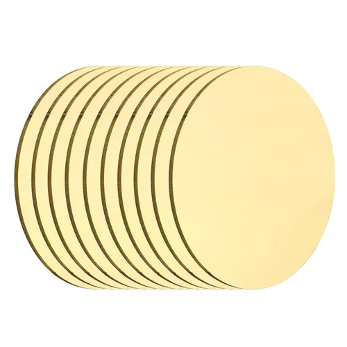 Miniatura 41 de MECCANIXITY 2 Piezas Placa Redonda de Latón, 150mm (5.91") de Diámetro Láminas de Cobre Puro, Lámina de Metal de Latón Cobre H62 de 0.5mm