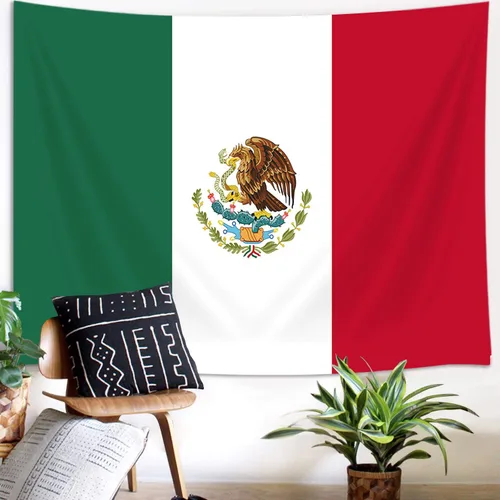 DYNH Tapiz de bandera mexicana, tapiz de bandera de méxico, tapiz para colgar en la pared para dormitorio, tapiz de México, manta para póster de