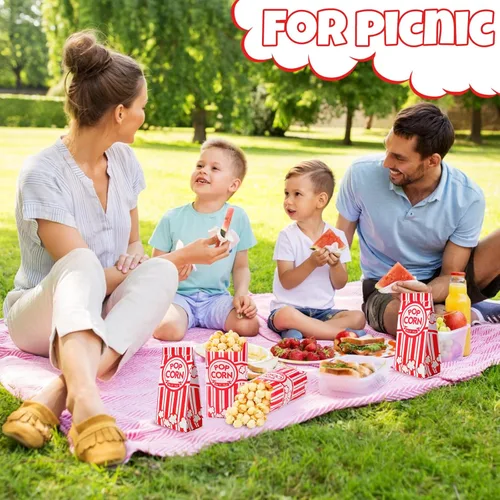 Miniatura 5 de LINSIRON 225 paquetes de bolsas de papel para palomitas de maíz, bolsas pequeñas de palomitas de maíz de 1 onza, servicio individual a granel