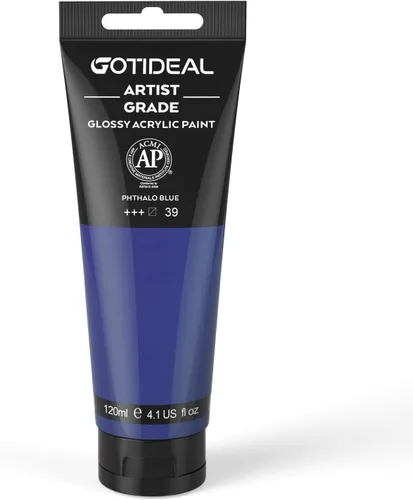 Miniatura 32 de GOTIDEAL - Pintura acrílica sienna tostado, tubos de 4.1 oz, no tóxicas, duradera, para pintor adulto o niño y para lienzo, madera, arcilla, tela