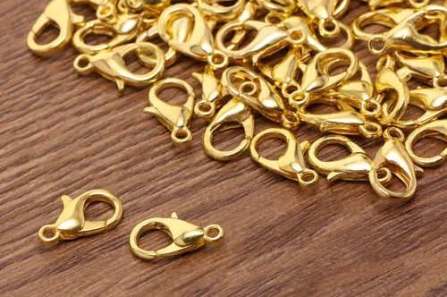 Miniatura 3 de Shapenty Broches de pinza de langosta de aleación de metal pequeño, clip de bricolaje, accesorios de búsqueda de joyas, gancho de sujeción, 0.472 in