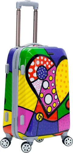 Miniatura 8 de Rockland Melbourne Hardside - Maleta con ruedas giratorias expandibles, corazón, 2 piezas (20"28"), Corazón, Maleta giratoria extensible Melbourne