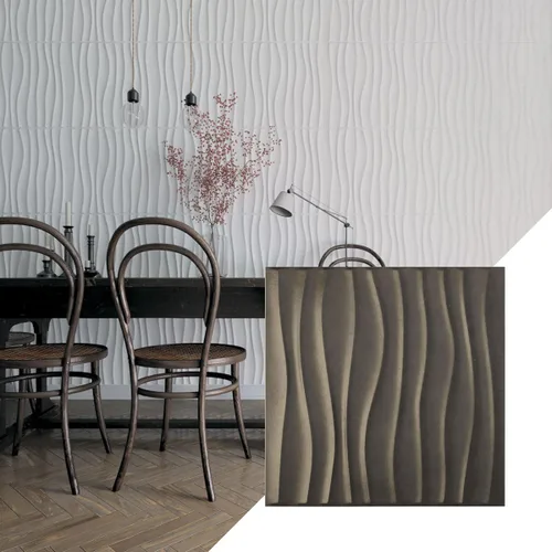 Miniatura 10 de Ekena Millwork 19 5/8 pulgadas de ancho x 19 5/8 pulgadas de alto Shoreline EnduraWall Panel decorativo de pared 3D, aluminio