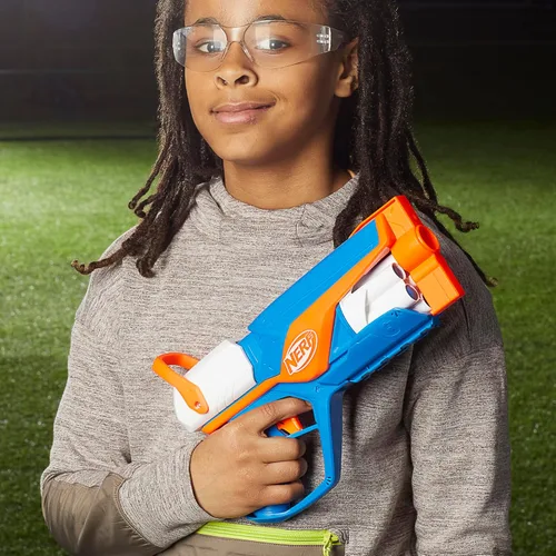 Miniatura 3 de Nerf Serie N Agility Blaster, 12 dardos N1 compatibles solo con pistolas de la Serie N, tambor de 6 dardos, juegos al aire libre para niños