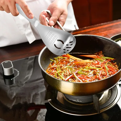 Miniatura 5 de Separador de huevos 5 en 1 para huevos crudos con triturador de papas, cuchara de cocina multifuncional, separador de yema de huevo, placa