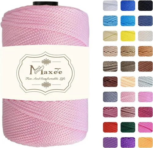 Miniatura 12 de Cordón de macramé premium de poliéster 3 mm × 218 yardas, cordón de macramé 100% polipropileno de 3 mm, ideal para crochet, colgadores de pared, 30